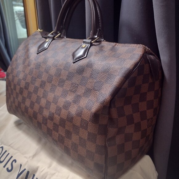 π―% Authentic Louis Vuitton Damier Ebene Speedy 35 πΉ - Picture 4 of 15